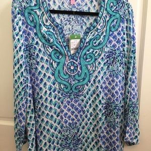 Lilly Pulitzer Amelia Island tunic- White Toe In